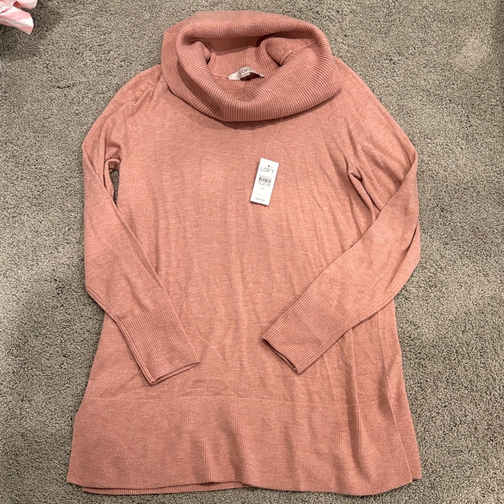 LOFT Soft Rose Cowl Neck Sweater